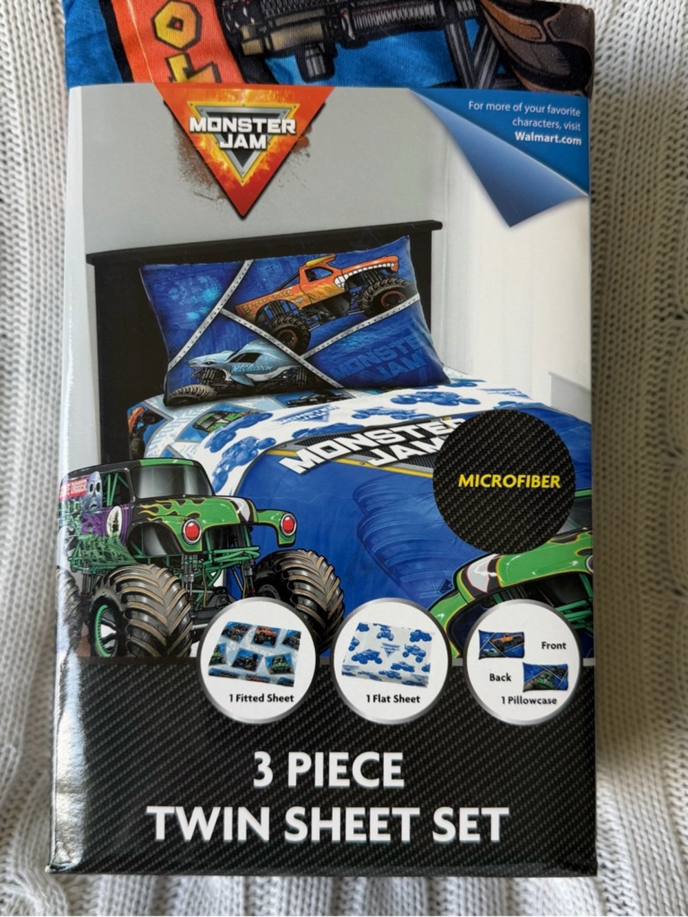 Monster Jam Sheets Twin Bedding NEW Grave Digger Sheet Trucks Boy Mom Decor